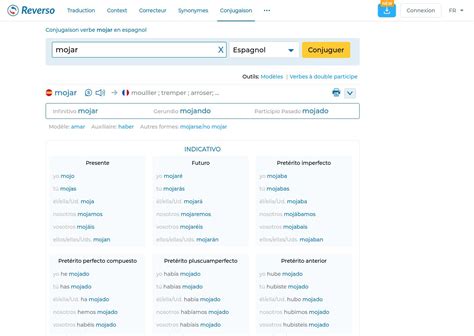 reverso conjugaison français.